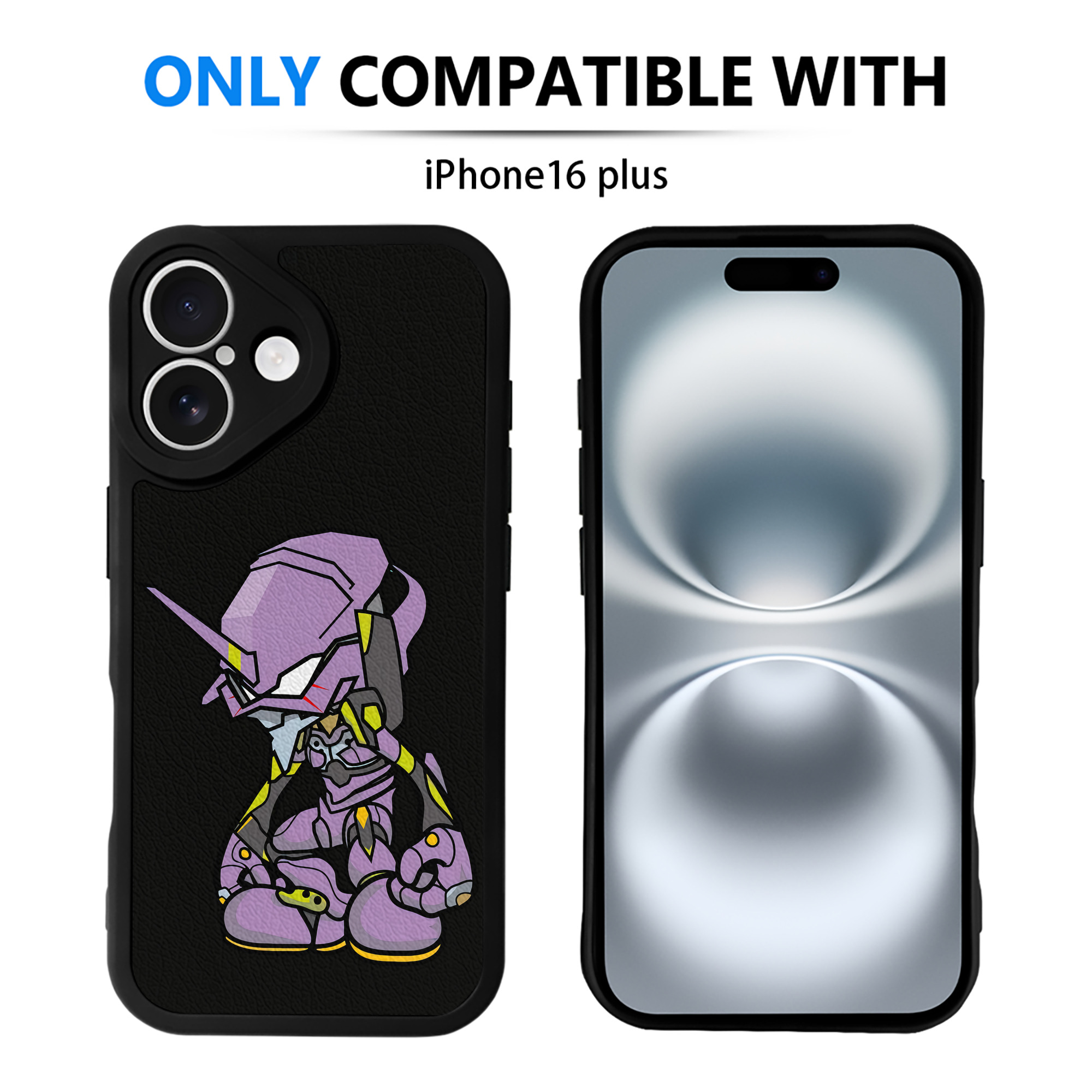 （画像用） EVA 新世紀エヴァンゲリオン 【iPhone 16シリーズ対応】シリコンスマホケース（レザー調） 材質：シリコン